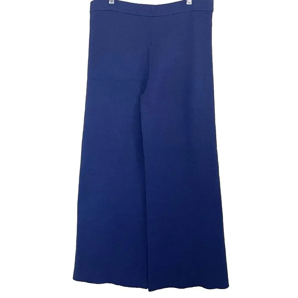 J. Crew Sailor Sweater Wide Leg Trouser Pant XL Tall Patch Pockets Pull On CH665